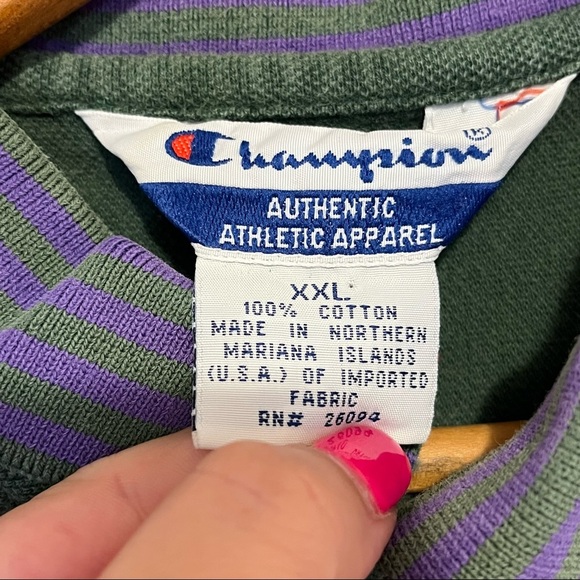 Vintage 90s Champion 1996 Centennial Olympics Color Block Polo Mens Size XXL - Picture 8 of 9